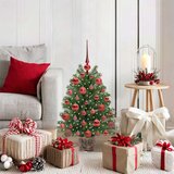 VidaXL Umjetno božićno drvce s 150 LED svjetlima Zelena 65 cm PE i PVC VidaXL Umjetno božićno drvce s 150 LED svjetlima Zelena 65 cm PE i PVC Slike