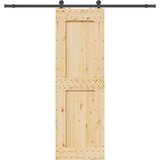 vidaXL Drsna vrata s kompletom vodil 70x210 cm trdna borovina | Shoptok.si