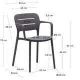 Kave Home Siva plastična vrtna stolica Morella – | shoptok.hr