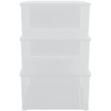  Plastične kutije za pohranu 3 kom 10 L za slaganje | shoptok.hr