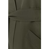 Trendyol Khaki Epaulette detaljni kaiš s dugim rolom s pojasom | ePonuda.com
