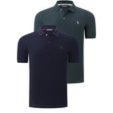 Dewberry DUO SET T8561 MEN'S TSHIRT-NAVY-KHAKI Cene