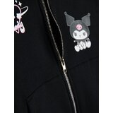 Sinsay Oversize dukserica s kapuljačom i patentnim zatvaračem Kuromi and My Melody | shoptok.hr
