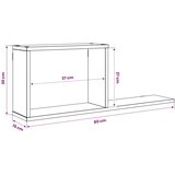  Plutajuće police 2 kom. Staro drvo 80 x 15 x 30 cm - Staro drvo 2 | shoptok.hr