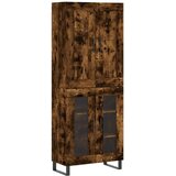  Visoka komoda dimljeni hrast 69,5x34x180 cm konstruiranog drva | shoptok.hr