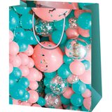 Cardex Večbarvna darilna vrečka z vzorcem balonov, srednje velika, 18 x 10 x 23 cm | Shoptok.si