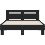  Okvir za krevet s uzglavljem i LED crni 120x190 cm | Eponuda.com