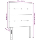  Uzglavlje s dugmadi crno 90 cm od baršuna | shoptok.hr