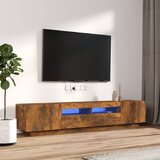  2-dijelni set TV ormarića LED boja dimljenog hrasta drveni | shoptok.hr