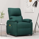  Masažna fotelja od tkanine tamnozelena - Tamnozelena 1 | shoptok.hr