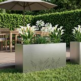  Vrtna saksija Srebrna 100 x 20 x 49 cm Nehrđajući čelik | shoptok.hr