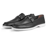 Ducavelli Voyant Genuine Leather Men's Casual Shoes Loafers Black.