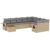  10-dijelni set vrtnih sofa s jastucima bež od poliratana | shoptok.hr