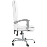  Masažni pisarniški stol belo umetno usnje, (21135105) | Shoptok.si