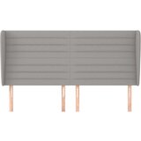  Uzglavlje s ušima svjetlosivo 203x23x118/128 cm od tkanine | shoptok.hr