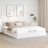 vidaXL Otomanski posteljni okvir brez vzmetnice bel 180x200 cm Cene