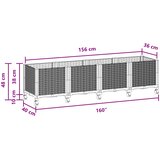  Vrtni saksija s kotačima Smeđa 160 x 40 x 44 cm PP | Eponuda.com