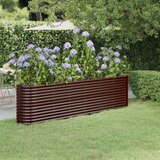 vidaXL Visoka greda iz prašno premazanega jekla 260x40x68 cm rjava | Shoptok.si