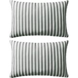 Vrtni jastuci s prugastim uzorkom 2 kom 60 x 40 cm sivi | Eponuda.com