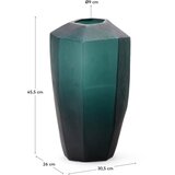 Kave Home Modrozelena steklena vaza (višina 45 cm) Geonix – | Shoptok.si
