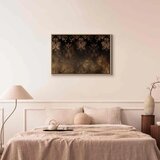  Slika - Baroque Ornaments in Patinated Gold and Browns: Retro Motif 120x80 U prirodnom drvenom okviru | shoptok.hr