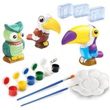  Kreativni set za lijevanje i bojanje gipsanih ptica iz džungle, 3 figure | shoptok.hr