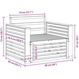  2 Komad Sofa s naslonima Čvrsto drvo akacije Prirodna - Prirodna Široka ravnina | shoptok.hr