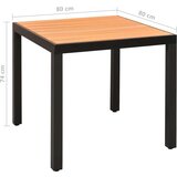  5-dijelni vrtni blagovaonski set aluminijski crni | shoptok.hr