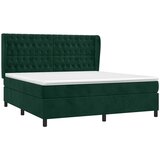  Krevet s oprugama i madracem tamnozeleni 160x200 cm baršunasti | shoptok.hr