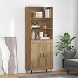 vidaXL Visok predalnik Umetni hrast 69,5 x 34 x 180 cm | Shoptok.si