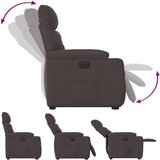 Električni naslonjač na podizanje od tkanine tamnosmeđi | shoptok.hr
