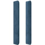  LED posteljno vzglavje temno modro 183x16x118/128 cm žamet, (20951810) | Shoptok.si