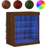  Komoda s LED svjetlima boja smeđeg hrasta 60,5x37x67 cm | shoptok.hr