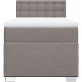 vidaXL Box spring postelja z vzmetnico taupe 90x200 cm blago | Shoptok.si