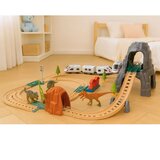Lean Toys Električni vlakec z dinozavri – svetlobni in zvočni učinki, interaktivna proga | Shoptok.si