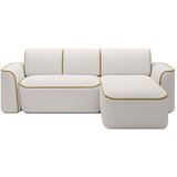 ELTAP Rumena/kremno bela kotna sedežna garnitura iz tkanine bouclé (desni kot/z ležalnikom) Ume – | Shoptok.si