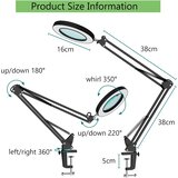 YOUKOYI LED povečevalna svetilka s sponko - 5x povečava | Shoptok.si