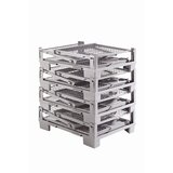  Zložljiv zaboj za zlaganje, DxŠxV 1200 x 800 x 970 mm, stranice iz jeklene pločevine, od 1 kosa | Shoptok.si