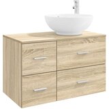  Set namještaja za kupaonicu 2 kom. Hrast sonoma Smeđa 49,5 x 44,5 x 80 cm | shoptok.hr