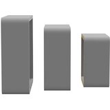  Kockaste zidne police 3 kom sive MDF | shoptok.hr