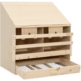  Gnijezdo za kokoši s 2 odjeljka 63x40x65 cm masivna borovina | Eponuda.com