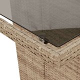 Vrtna jedilna garnitura 9-delna z blazinami bež poli ratan, (21251942) | Shoptok.si