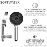 Wenko Plastična tuš ročka v srebrni barvi ø 12 cm Softwater – | Shoptok.si