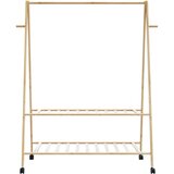  Stalak za odjeću s policama i kotačima 132x45,5x155,5cm bambusa | Eponuda.ba