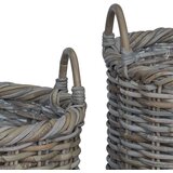  Košara za saksije s pohranom 3 pcs Siva Kubu Ratan - Siva | shoptok.hr