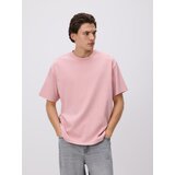 Reserved Boxy pamučna majica kratkih rukava - pastelnoružičasto | shoptok.hr