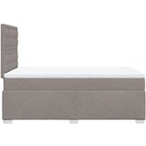 vidaXL Krevet s oprugama i madracem smeđesivi 120 x 190 cm od tkanine | shoptok.hr