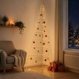  Metalna božićna jelka KUOPIO 210 cm Čelik Zlatno - 210 cm Zlatno bez LED svjetala | shoptok.hr
