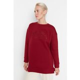 Trendyol Claret Red Knitted Sweatshirt Cene
