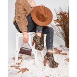 Resti Beige women's high stiletto boots in leopard print Seficone | ePonuda.com